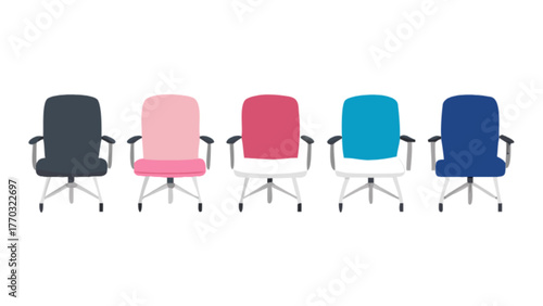 office chairs isolated on white