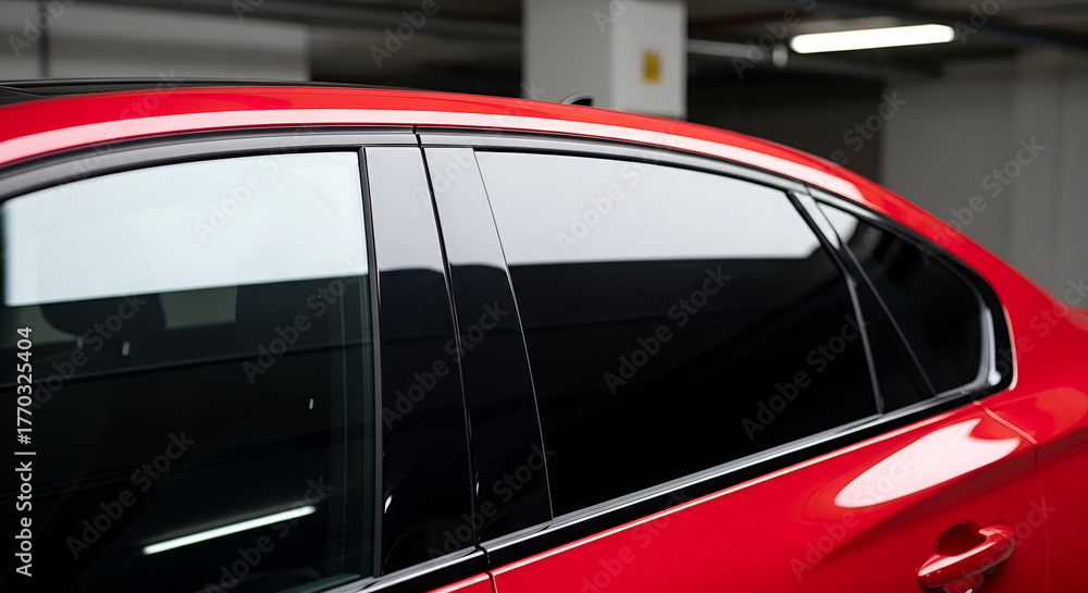 Fototapeta premium rear view of a car