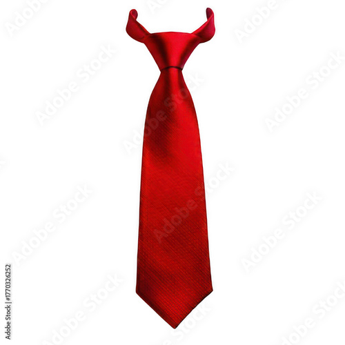  Red tie isolated on transparent or white background