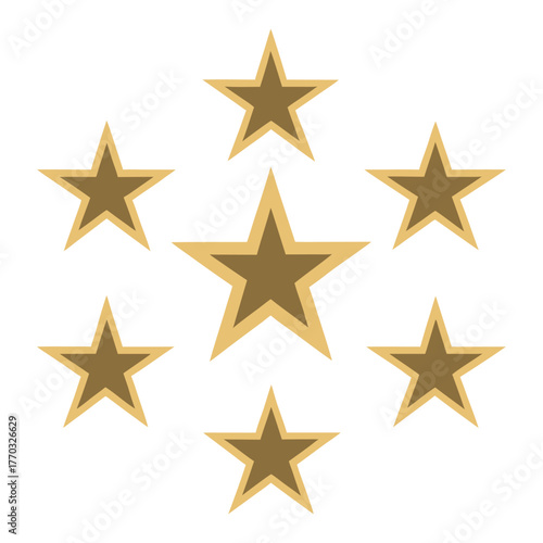 Elegant gold star pattern on a dark blue background