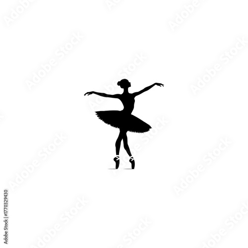 ballet dancer logo silhouette vector, ballet silhouette ballerina logo icon silhouette, ballet jumping dancer female dancer action pose black silhouette, 