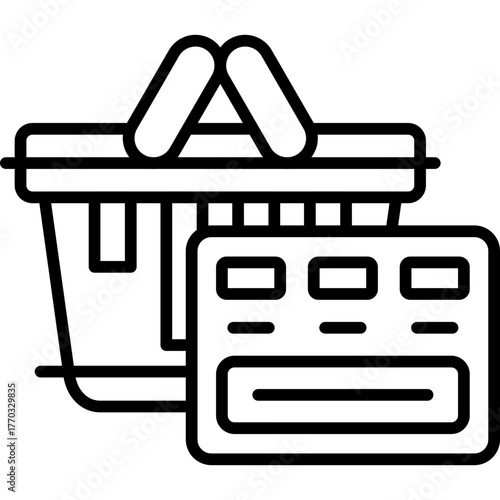 Shopping Basket Icon Vector Element