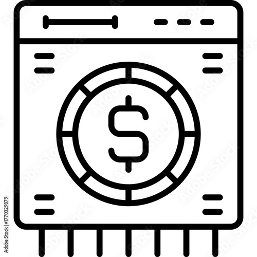 Cost Per Click Icon Vector Element