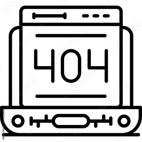 404 Icon Vector Element