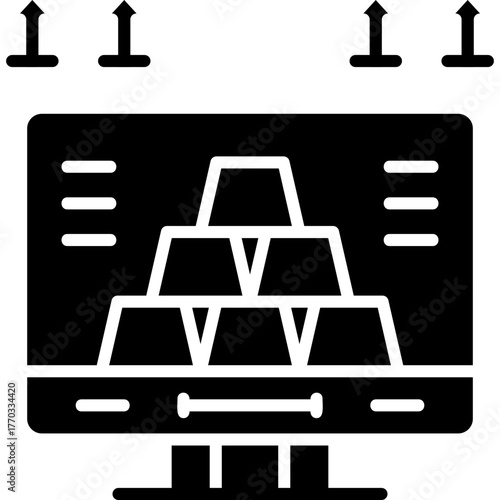 Gold Ingot Icon Vector Element