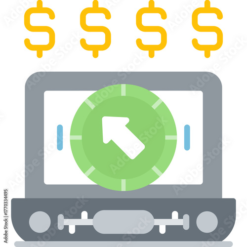 Pay Per Click Icon Vector Element