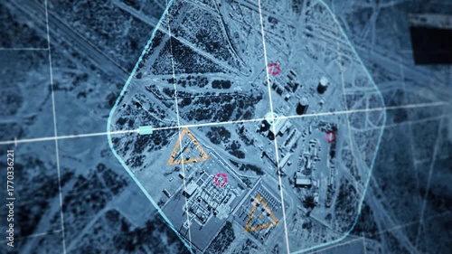 Advanced Military Surveillance System Detects Positions Of Terrorists. Military Surveillance System Used For Anti Terrorism Operation. Military Surveillance System Scans Area For Terrorists. Mission