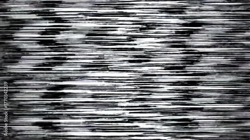 Retro television static screen with white noise and glitch distortion for an abstract background