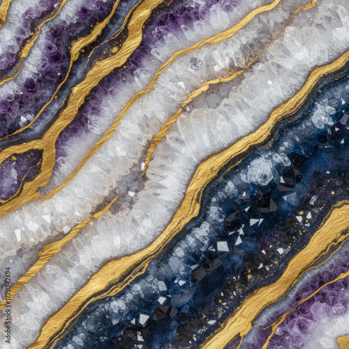 Crystal geode gold texture natural luxury vertical mobile background