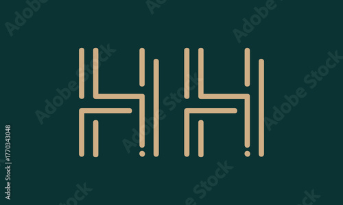 HH H hh initial logo | initial based abstract modern minimal creative logo, vector template image. luxury logotype logo, real estate homie logo. typography logo. initials logo