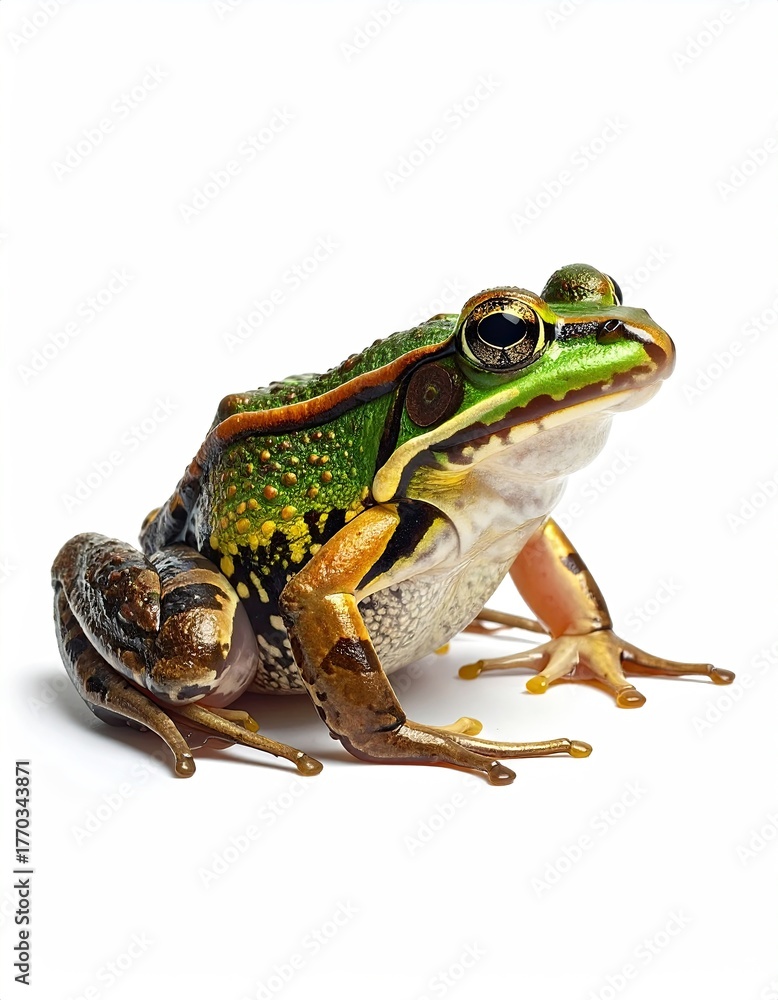 Obraz premium Frog, vibrant colors, side view
