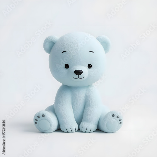 Soft Blue Teddy Bear for Kids Room Decoration