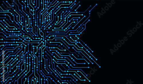 Circuit board. High-tech technology background. Cyber connection electronic. Networking connections background