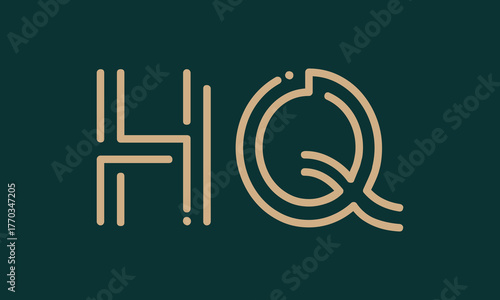 HQ H hq initial logo | initial based abstract modern minimal creative logo, vector template image. luxury logotype logo, real estate homie logo. typography logo. initials logo