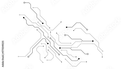 Abstract digital background with technology circuit board texture. Electronic motherboard illustration. Communication and engineering concept.