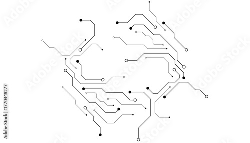 Abstract digital background with technology circuit board texture. Electronic motherboard illustration. Communication and engineering concept.