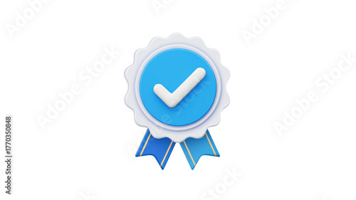 Stylish blue verified badge, perfect for social media or website design
