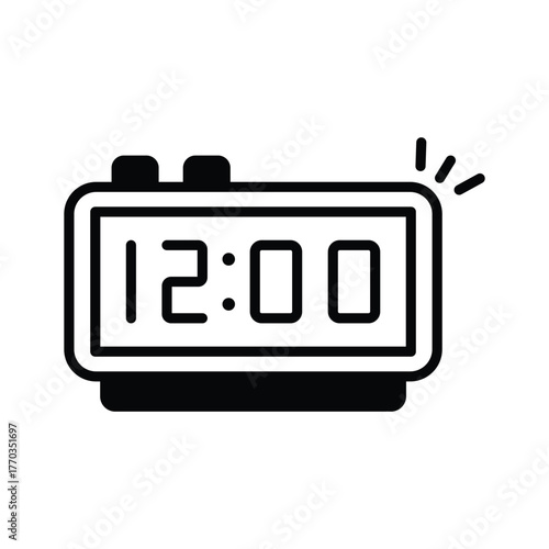 Clock showing midnight countdown for New Year celebration