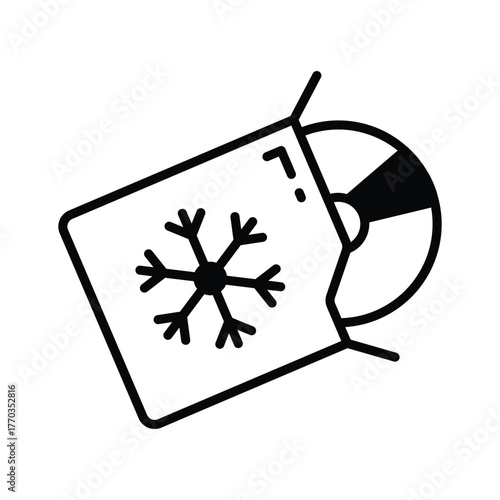 Grab this creative icon of compact disc in glyph modern style