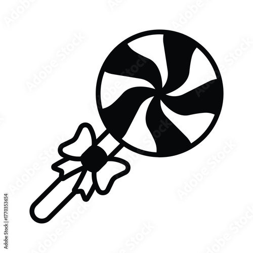 Spiral lollipop icon design, vector of confectionery item in trendy style