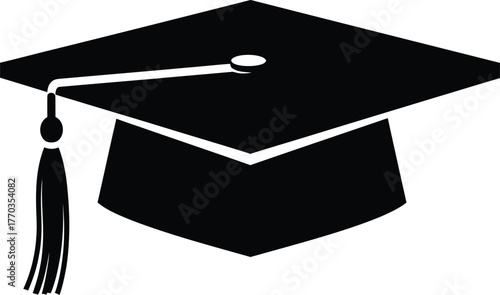 Graduation cap conveys academic achievement and commencement congratulations for students