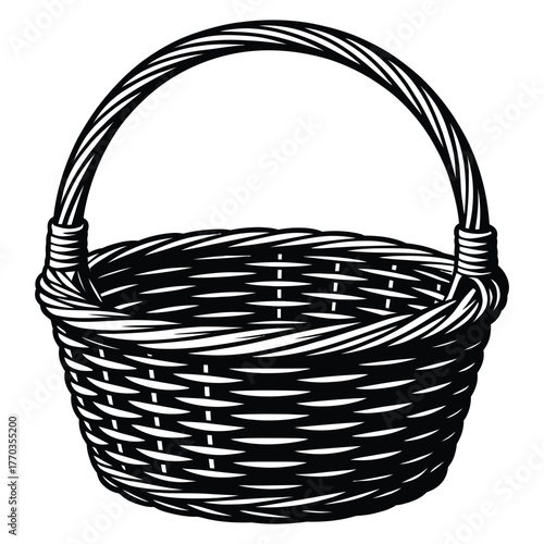 empty wicker basket