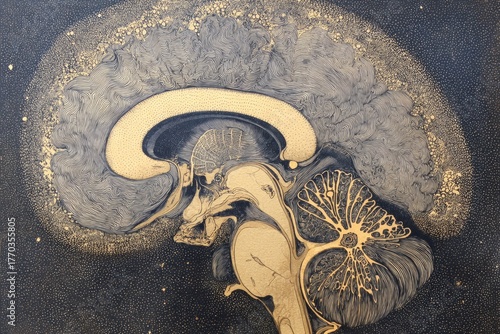 GABAergic inhibition in the thalamus.