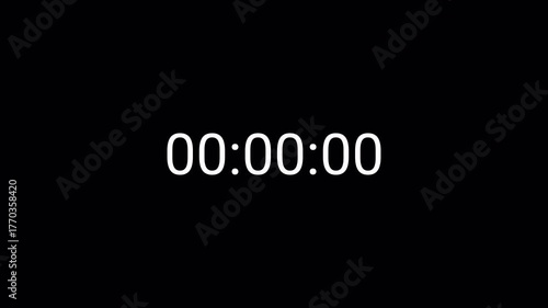 5 minute countdown animation in 5 seconds on transparent background, five minute digital countdown with alpha channel , five minute countdown video with digital clock time