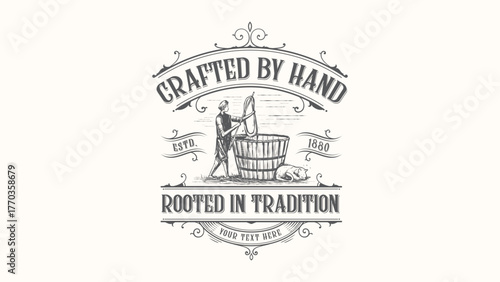 craftsman vintage label design