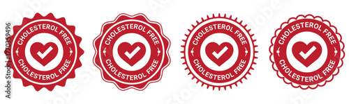 Obraz na plátne Cholesterol Free Product Badge Design