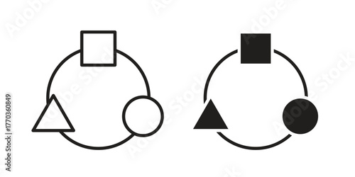 Adaptation icon illustrations collection. editable stroke outline and flat style