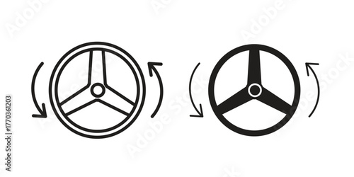 Autopilot icon illustrations collection. editable stroke outline and flat style