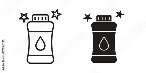 Baby powder icon illustrations collection. editable stroke outline and flat style