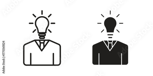 Brand awareness icon illustrations collection. editable stroke outline and flat style