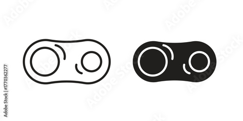 Cell division icon illustrations collection. editable stroke outline and flat style