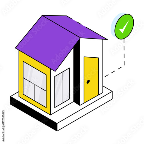 Editable design icon of home