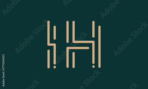 IH I ih initial logo | initial based abstract modern minimal creative logo, vector template image. luxury logotype logo, real estate homie logo. typography logo. initials logo