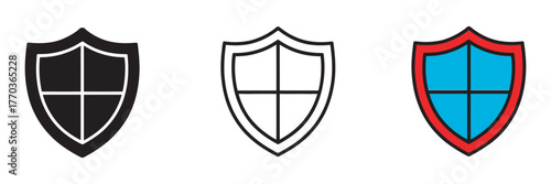 Shield Icons Collection of Protection and Security Symbols