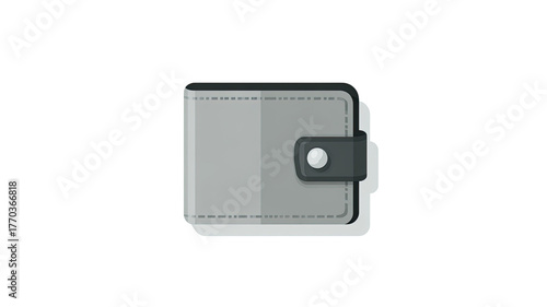 Wallpaper Mural  Simple flat gray wallet made of leather material with minimal style and modern accessory look isolated on white background Torontodigital.ca