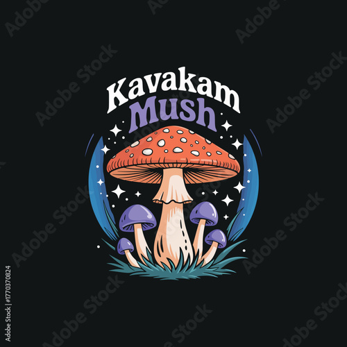 vector illustration of mushrooms
