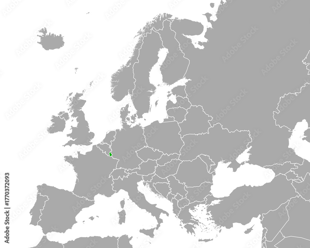 Obraz premium Karte von Luxemburg in Europa