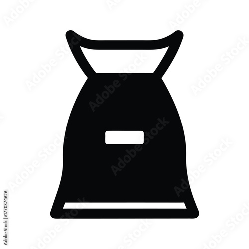 Flat Vector Icon of Cement Bag