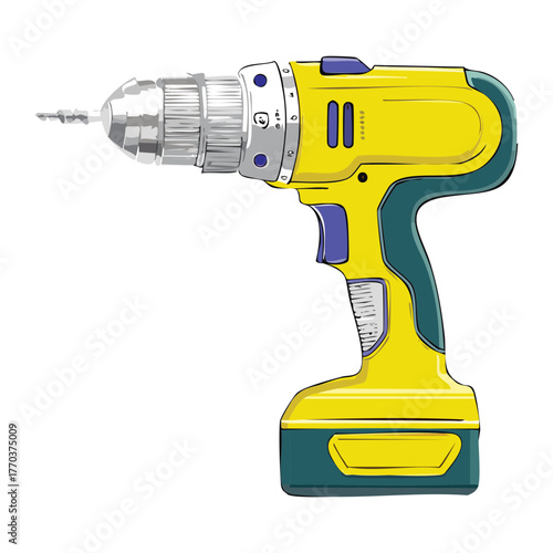 Safety Restricted Tunnel Entrance on a Highway Road with Barricades and Warning Lights Infrastructure Illustration