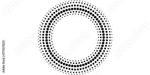 Abstract halftone circle dot pattern on background. Polka dot pattern template Monochrome dotted texture modern seamless. Dots pop art comics with summer background. Vector blot half tone collection. 
