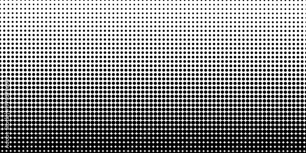 Fototapeta premium Abstract halftone circle dot pattern on background. Polka dot pattern template Monochrome dotted texture modern seamless. Dots pop art comics with summer background. Vector blot half tone collection. 
