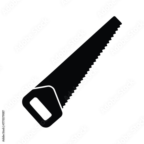 Hand Saw Flat Vector Icon Design