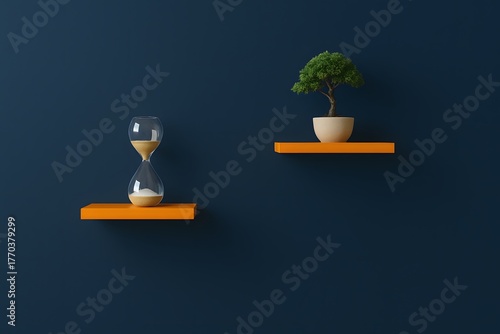 dark blue decorated wall