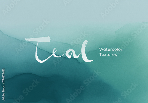 Teal Watercolor Textures