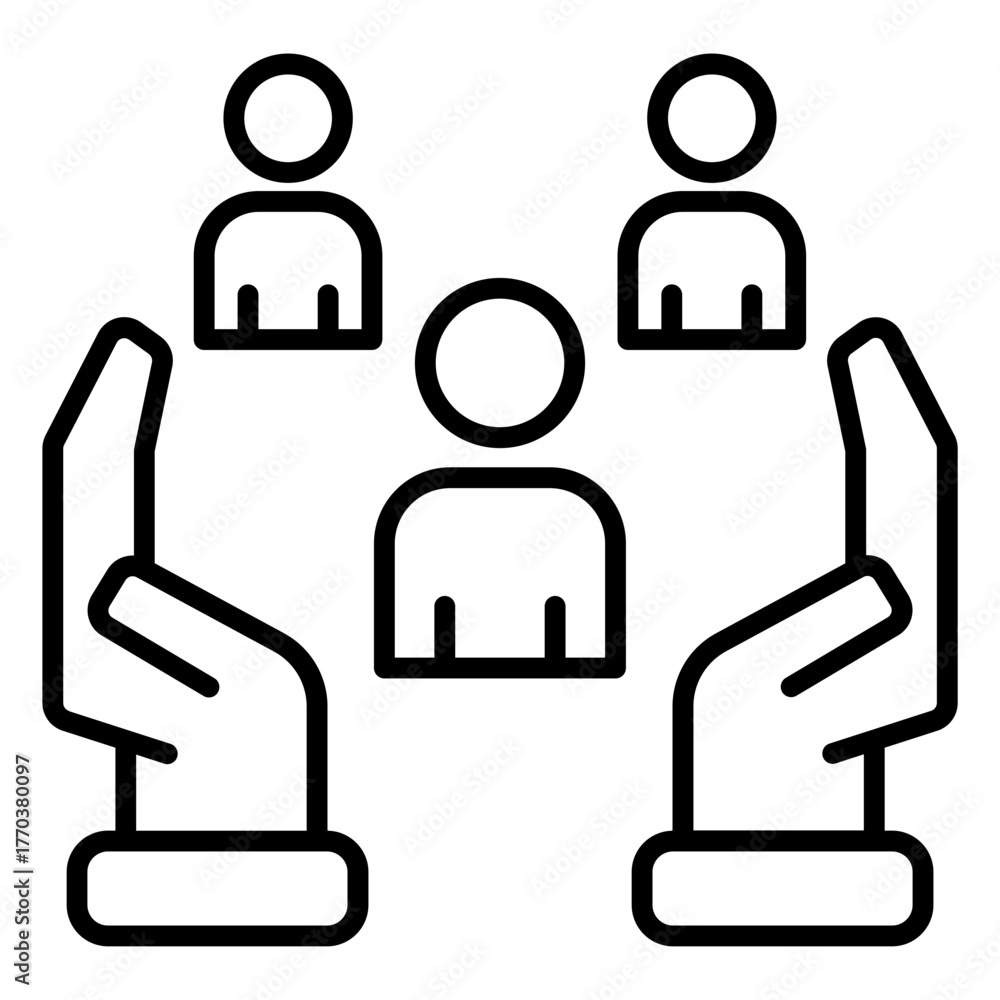 Fototapeta premium responsibility outline icon