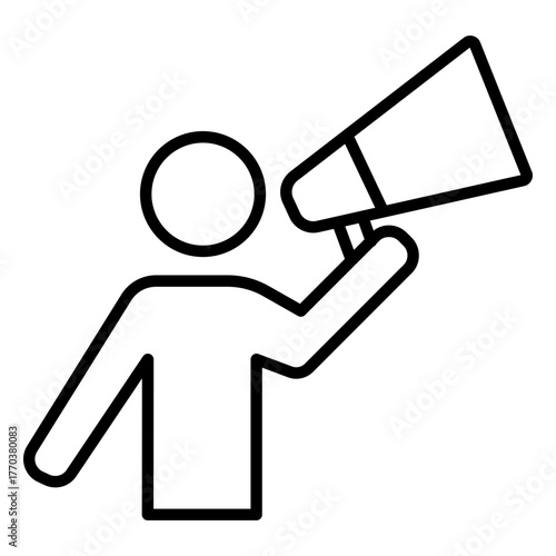 persuading outline icon